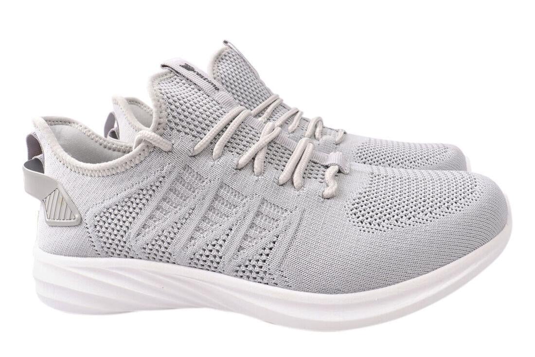 Кросівки чоловічі Restime з текстилю на низькому ходу на шнурівці р. 44 Сірий (140-21LK)