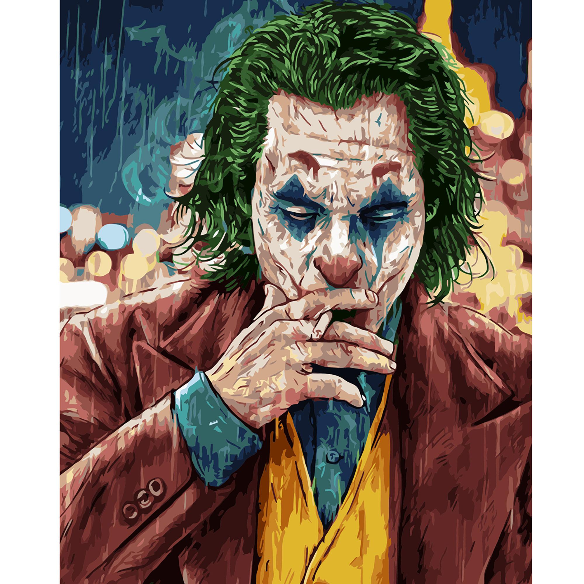 Картина по номерам Strateg Джокер под дождем 40x50 см (VA-3000)