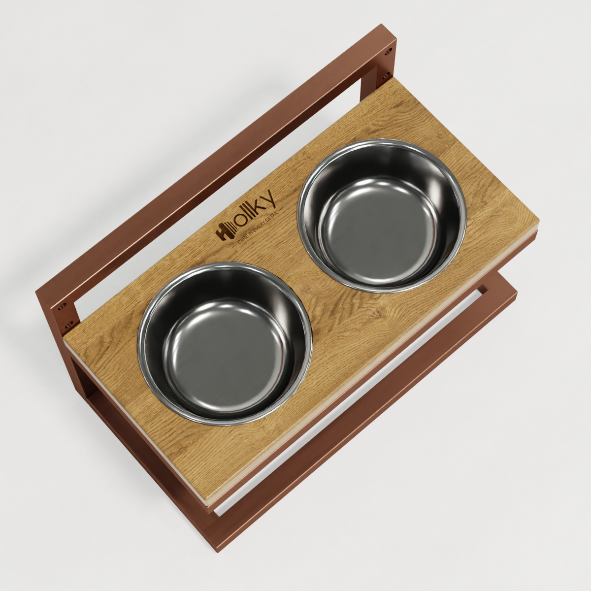 Миски на регулируемой подставке для маленьких собак Hollky Flex S 2х0,45 л (FS-422523-GLNT) - фото 7 Миски на регулируемой подставке для маленьких собак Hollky Flex S 2х0,45 л (FS-422523-GLNT) - фото 7