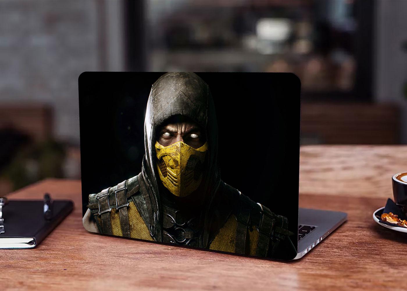 Декоративна наклейка на ноутбук 17,3" Mortal Kombat Scorpion face 400х260 мм (100751_17) Декоративна наклейка на ноутбук 17,3" Mortal Kombat Scorpion face 400х260 мм (100751_17)