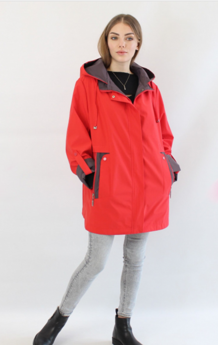 Жіноча вітровка супер батал р. 62 Червоний
