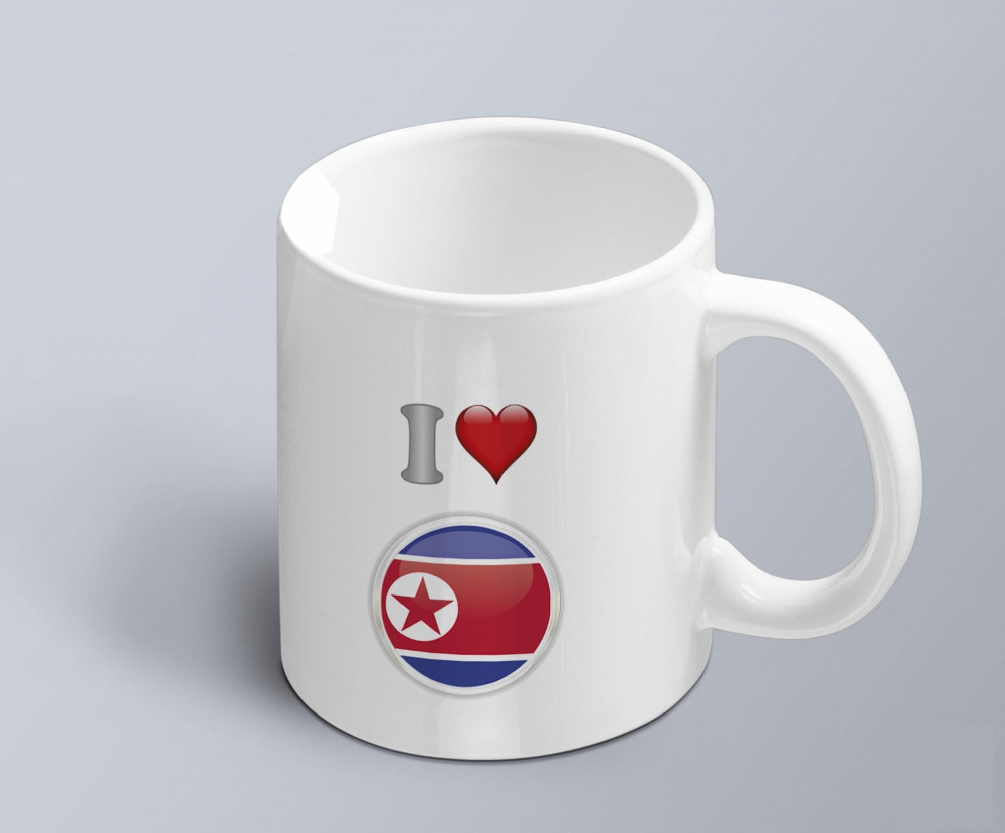Чашка с принтом я люблю Северную Корею с изображением флага (02010109024) Чашка с принтом я люблю Северную Корею с изображением флага (02010109024)