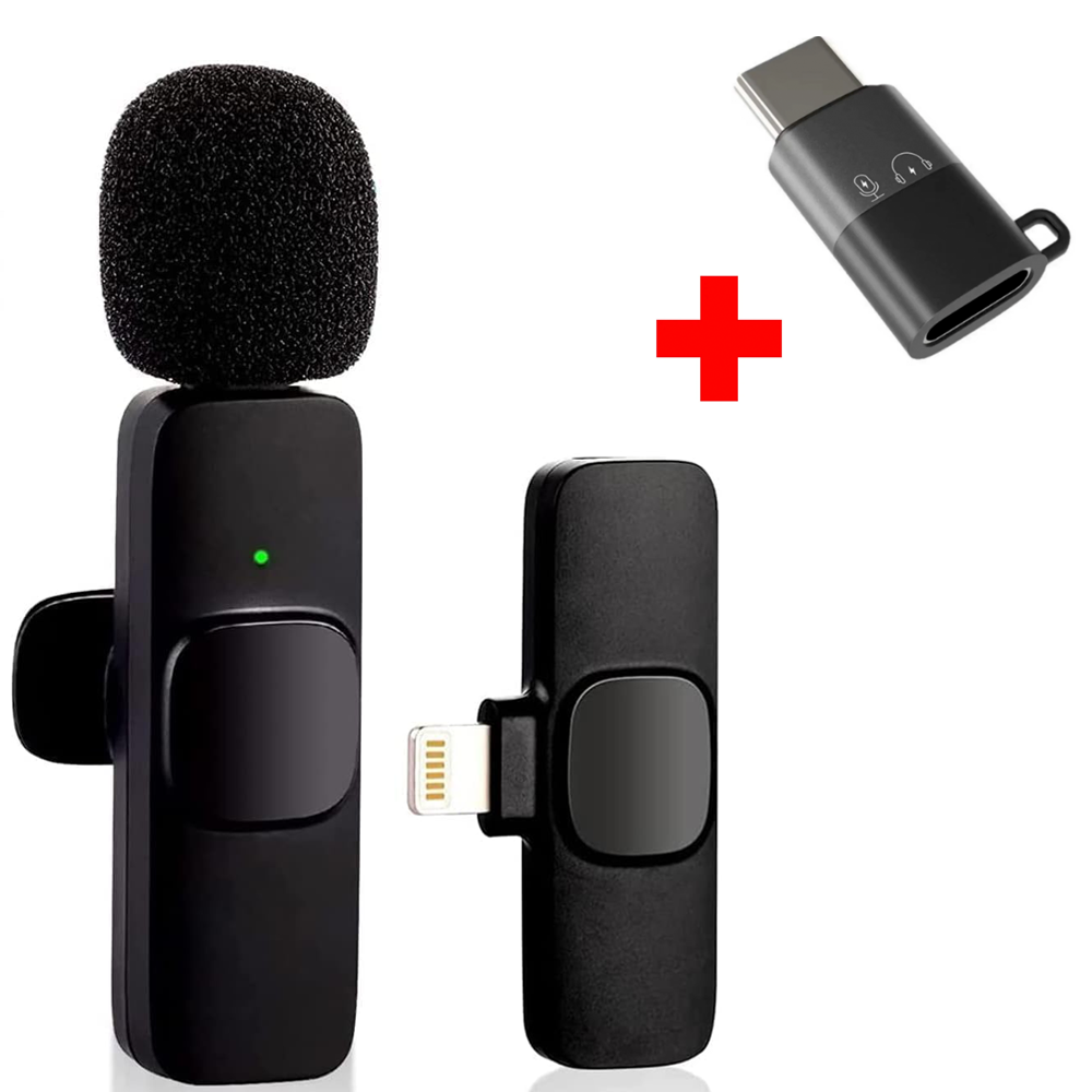 Микрофон петличный беспроводной K8 для телефонов с Lightning с адаптером Lightning на Type-C - фото 8 Микрофон петличный беспроводной K8 для телефонов с Lightning с адаптером Lightning на Type-C - фото 8