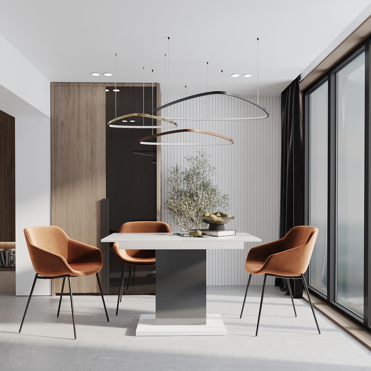 Обеденный стол-трансформер Boston M 1200х690х750 мм Белый/Белый МДФ/Графит МДФ (GATB12011618000) - фото 4 Обеденный стол-трансформер Boston M 1200х690х750 мм Белый/Белый МДФ/Графит МДФ (GATB12011618000) - фото 4