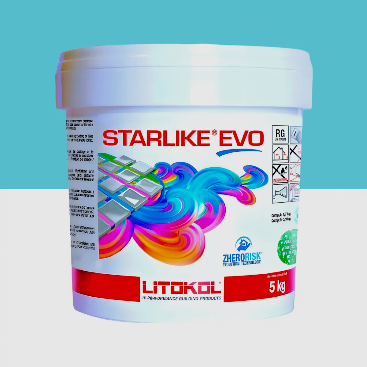 Затирка для плитки Litokol Starlike EVO 320 двокомпонентна епоксидна 5 кг Кариби