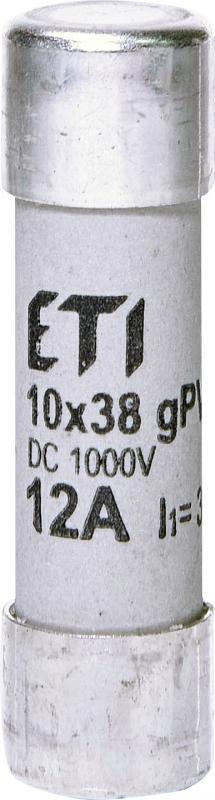 Предохранитель цилиндрический плавкий ETI CH 12A gPV 10x38 мм для солнечных панелей PV систем (2625077)