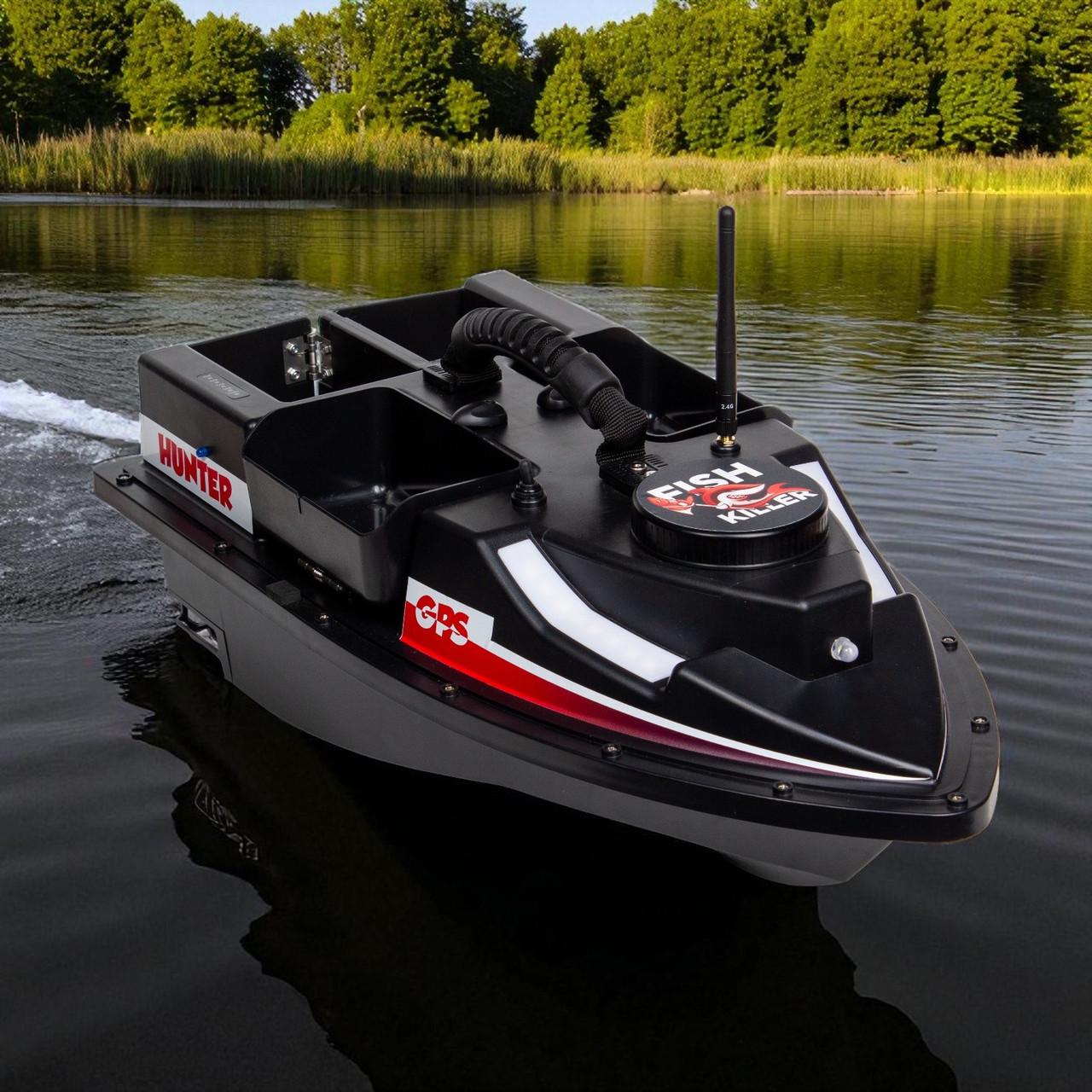 Човник короповий для завезення підгодовування Fish Killer Hunter з GPS на 100 пікселів 4 бункери автопілот до 2 кг до 500 м (2667664521) - фото 7 Човник короповий для завезення підгодовування Fish Killer Hunter з GPS на 100 пікселів 4 бункери автопілот до 2 кг до 500 м (2667664521) - фото 7