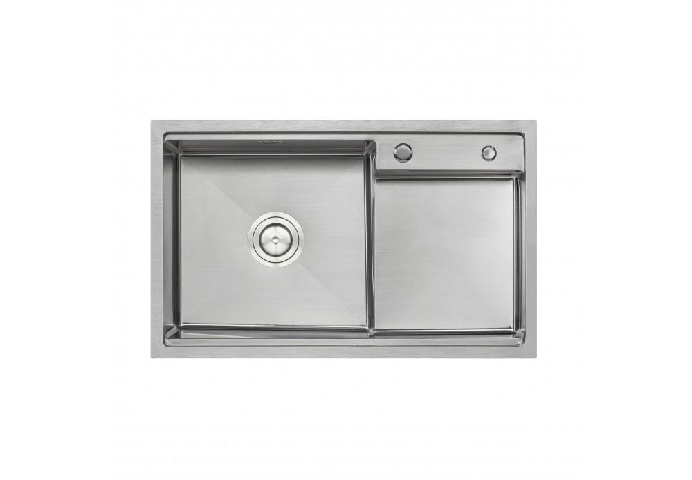 Кухонная мойка Q-tap D7848-L 3/1,2 мм Satin (QTD7848L3012)