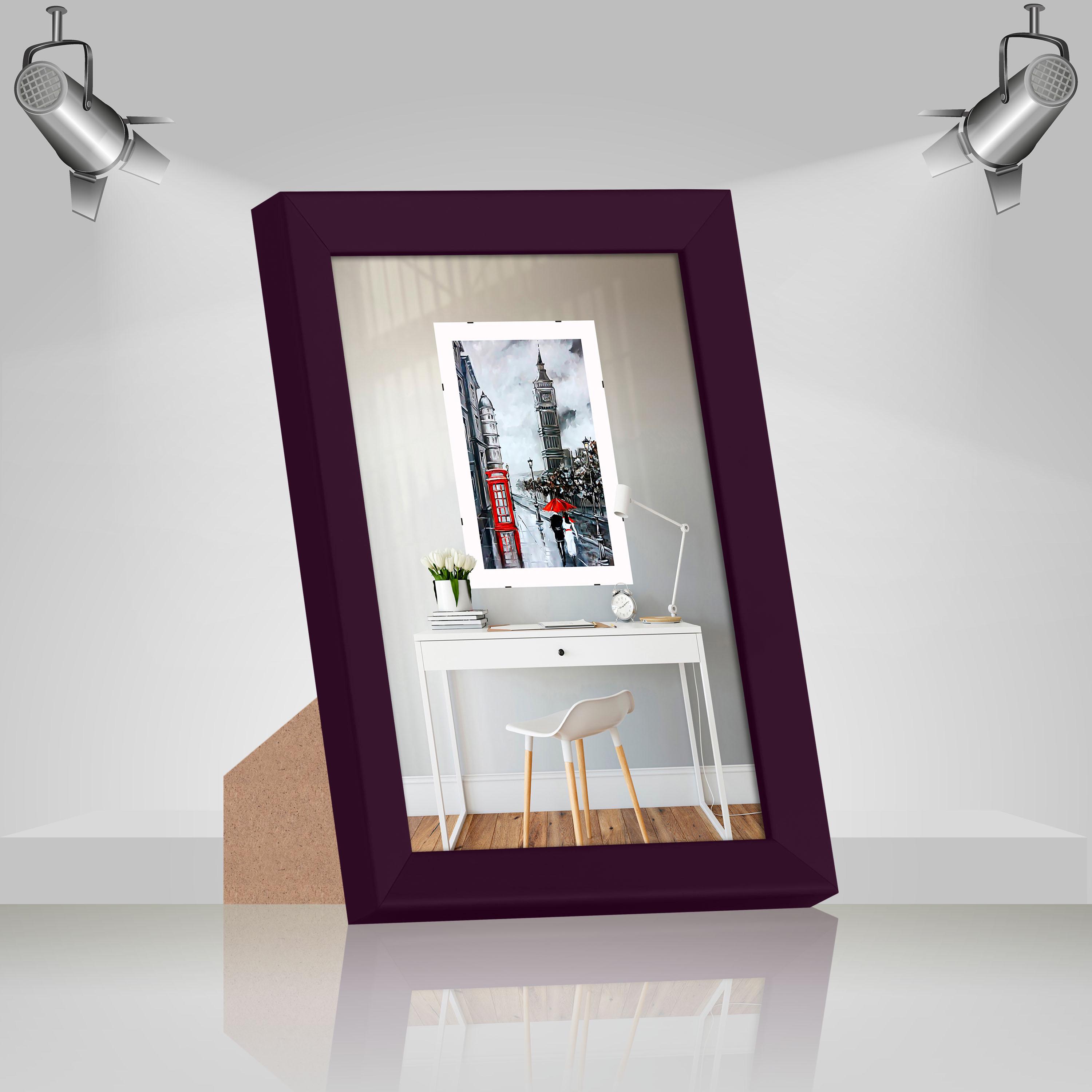 Фоторамка дерев'яна EmojiFrame 15х21 см А5 AH2220-02 антиблікове скло 2 мм з ніжкою Фіолетовий - фото 2 Фоторамка дерев'яна EmojiFrame 15х21 см А5 AH2220-02 антиблікове скло 2 мм з ніжкою Фіолетовий - фото 2