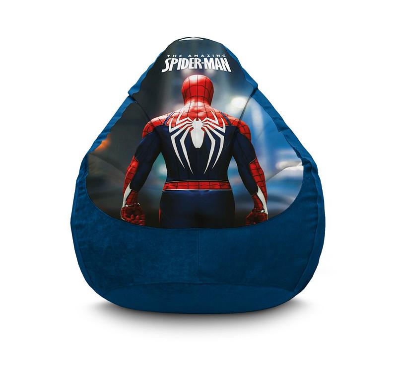 Кресло мешок iPuff Spider-Man Costume Флок XXXL 100х135 см Синий