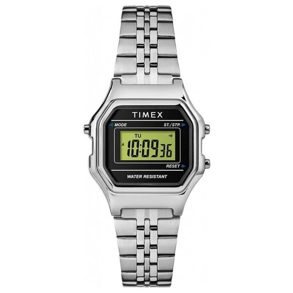 Наручные часы женские Timex Classic Digital Mini кварцевые Silver (Tx2t48600) - фото 1