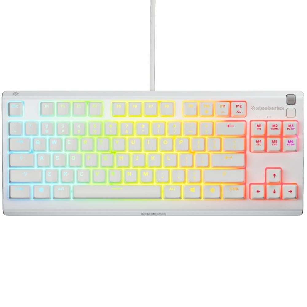 Клавіатура дротова ігрова SteelSeries Apex 3 TKL RGB USB англ./укр. White (64819)