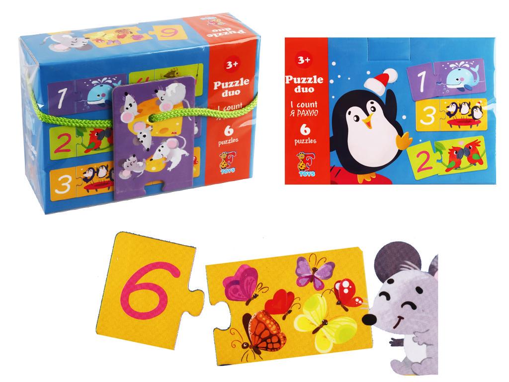 Пазли F-Toys із серії Я рахую 6 елементів (MTT-161561) Пазли F-Toys із серії Я рахую 6 елементів (MTT-161561)