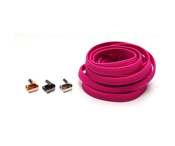 Шнурки еластичні із затискачами без зав'язок 1 м Рожевий Шнурки еластичні із затискачами без зав'язок 1 м Рожевий