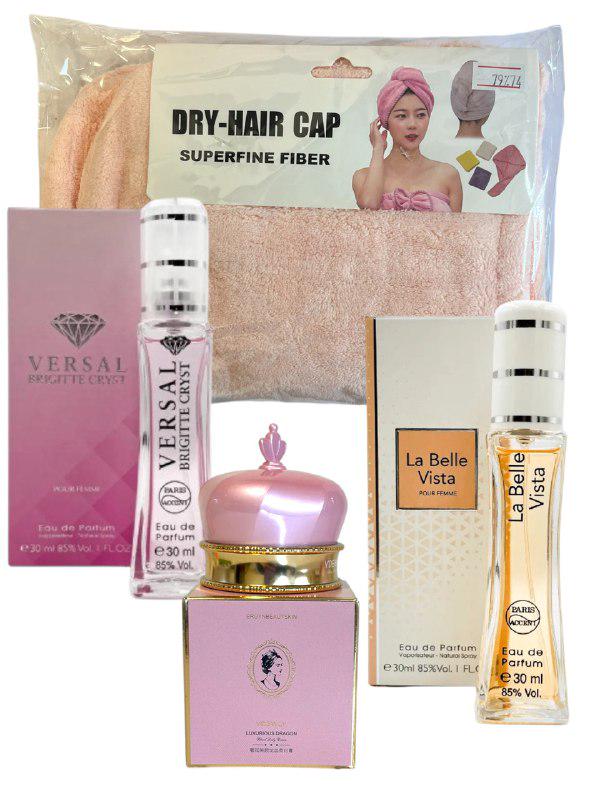 Парфюмерная вода La Bella Vista 30ml/VERSAL 30 мл/крем YDEWLY 20 г/полотенце-капюшон