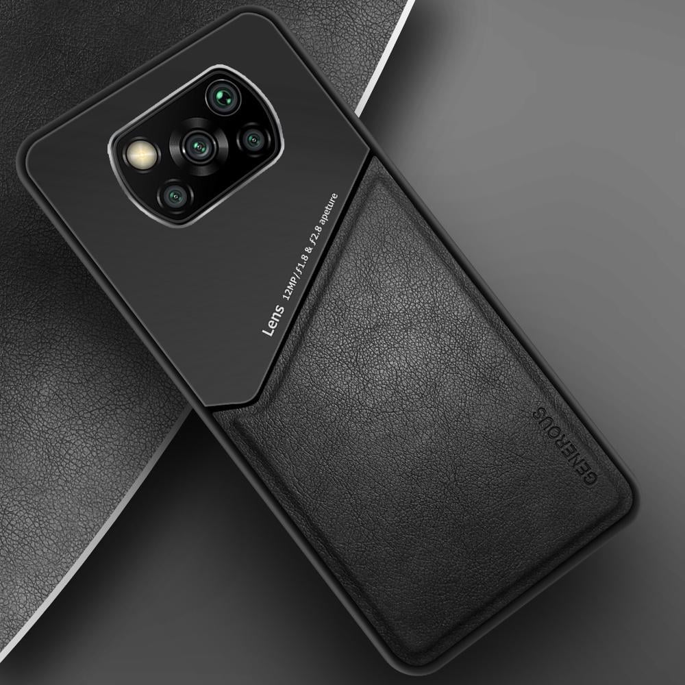 Комбинированный чехол Generous на Xiaomi Poco X3 Black (20018-2B)