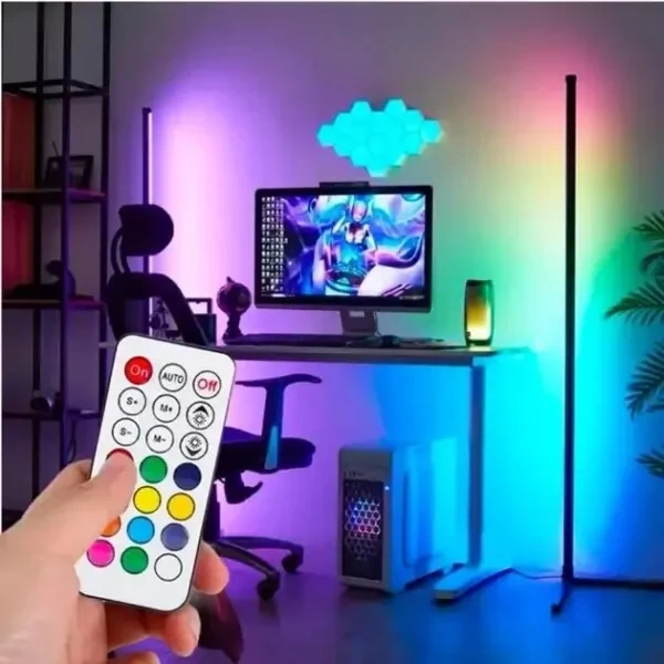 Напольная угловая RGB-лампа торшер с пультом управления 1 2 м (24984725) - фото 2 Напольная угловая RGB-лампа торшер с пультом управления 1 2 м (24984725) - фото 2