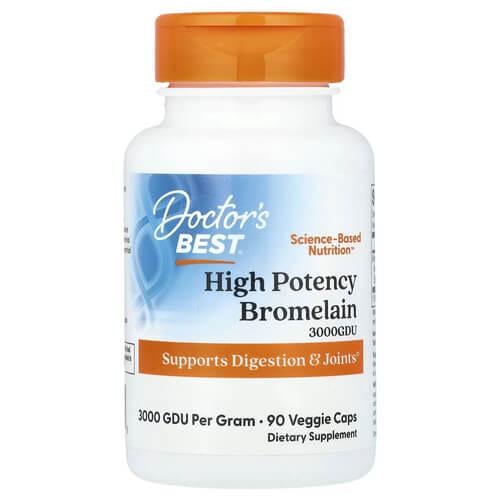 Бромелайн Doctor's Best Bromelain 500 мг 90 Caps (DRB-00215)