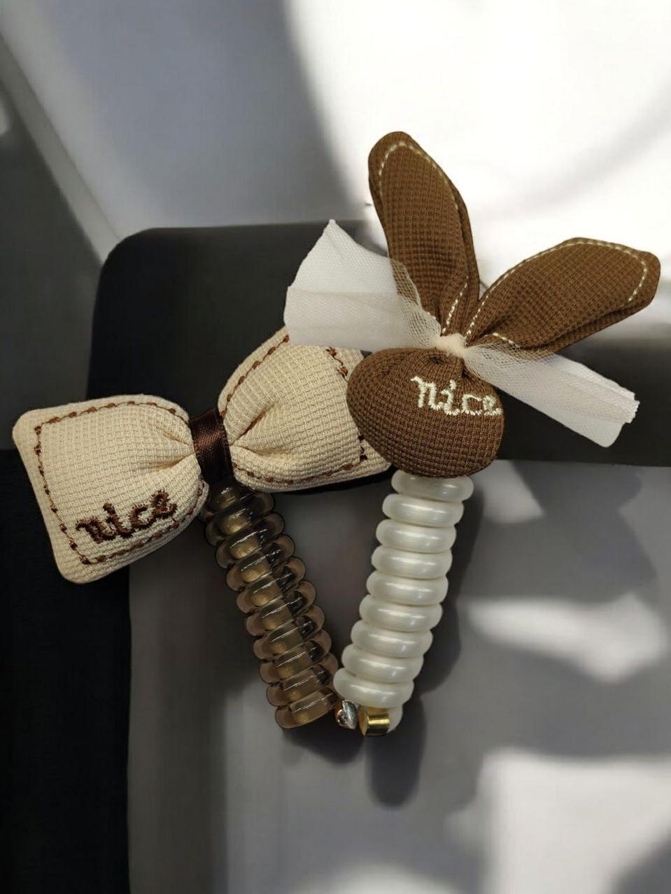 Резинка-пружинка для девочек Зайчик и бантик Nice 2 шт. (00-0564)