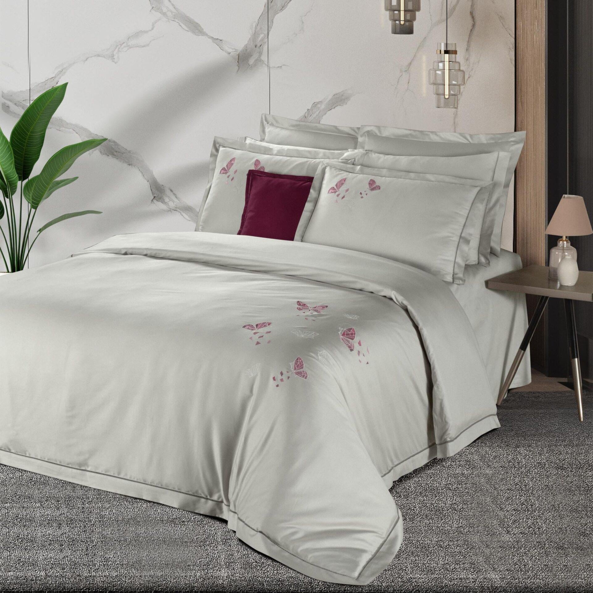 Комплект постельного белья Sarev Papilio сатин делюкс 300ТС с вышивкой евро (2000022283334)