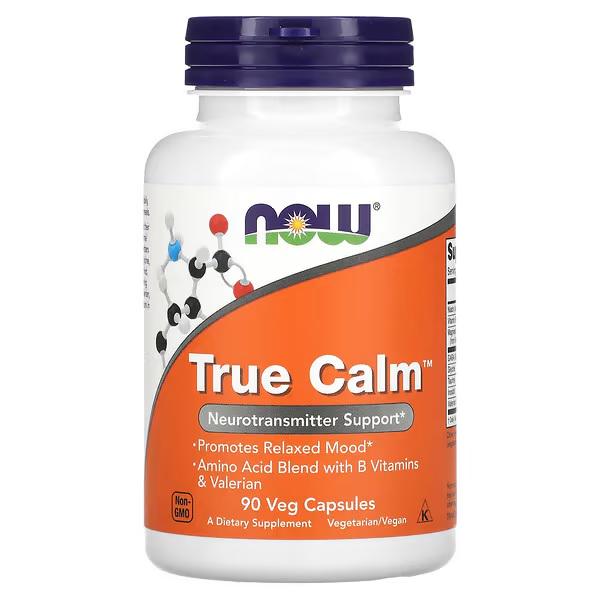 Амінокислота NOW Foods True Calm 90 веганських капсул (NOW-00155)