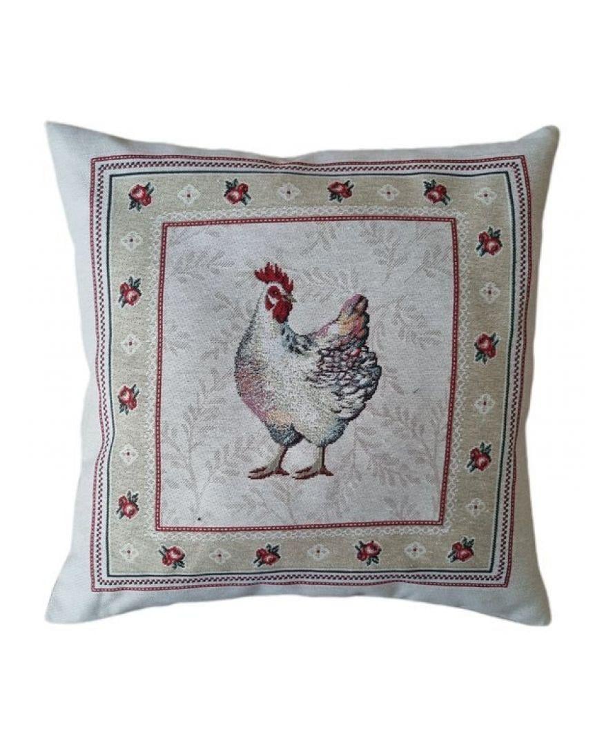 Наволочка декоративна Курочка 45х45 см Білий (026031)
