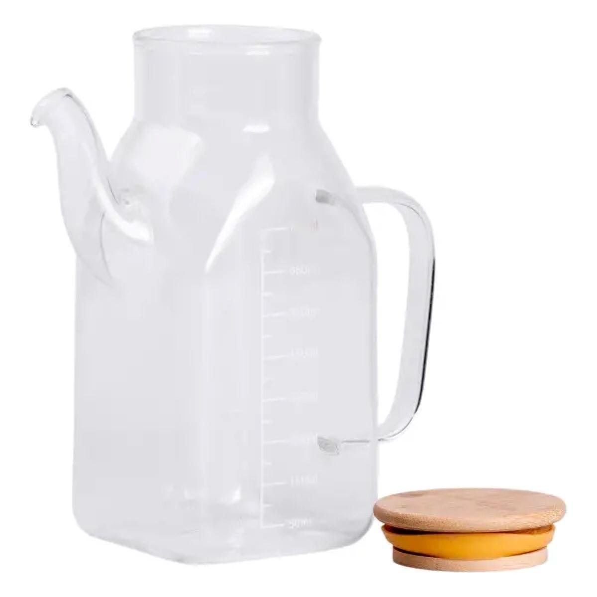 Ємність для олії та оцту з бамбуковою кришкою 750 мл (HP-34-1) - фото 4