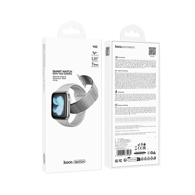 Смарт-часы Hoco Y42 Smart Watch Call Version Silver - фото 2