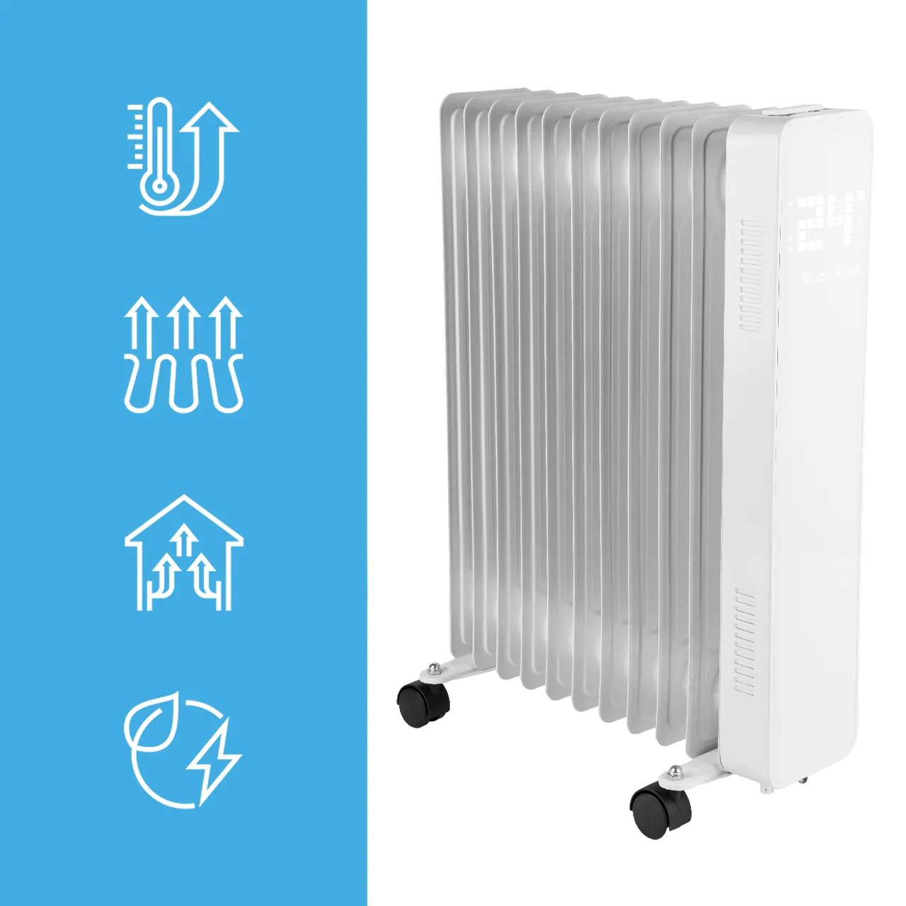 Масляний обігрівач Maltec WI-FI 2500W 11 ребер - фото 5