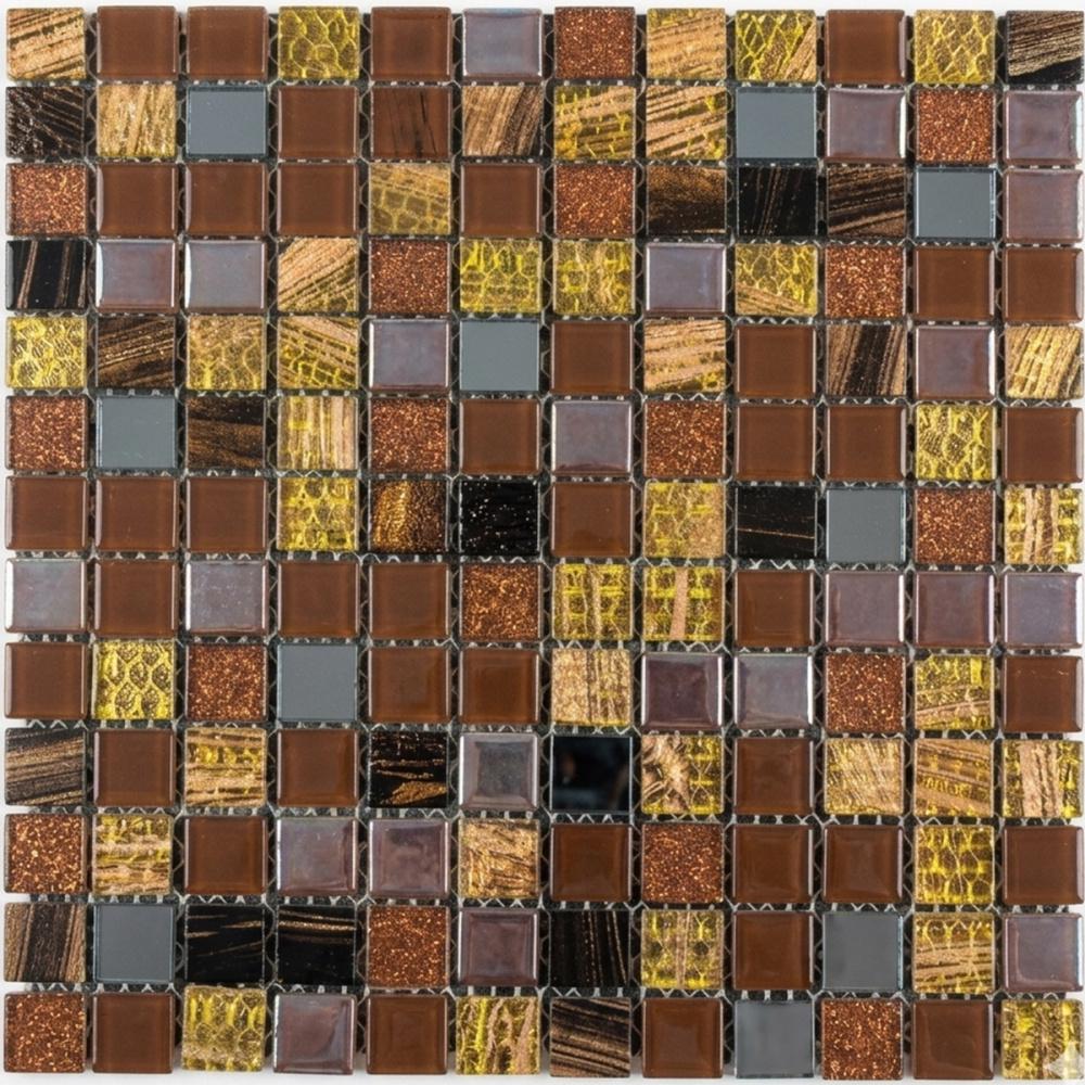 Мозаика стеклянная Mozaico de Lux V-MOS A25 Marron Glass (004560)