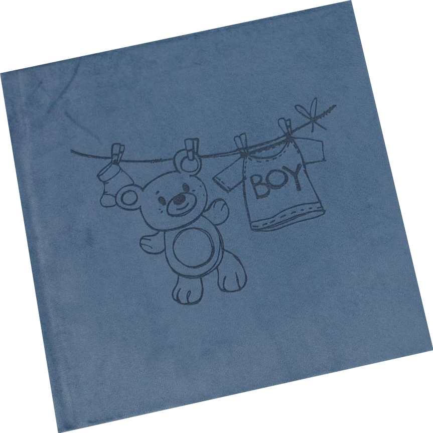 Альбом дитячий у велюровій обкладинці Блакитний (14655561)