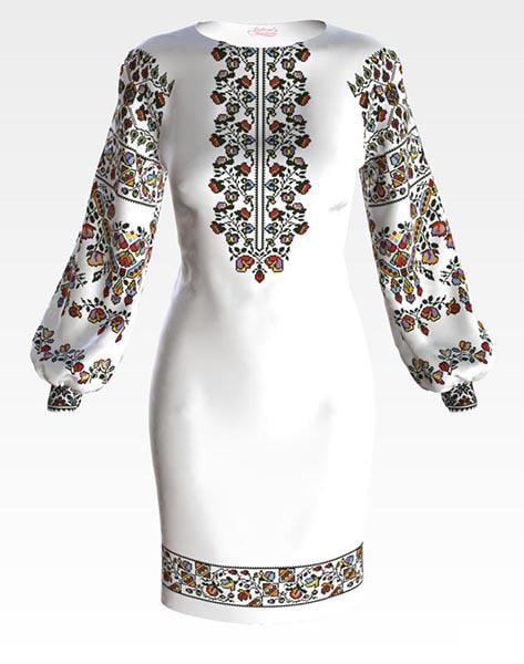 Заготовка для жіночого плаття Сокальська сучасна для вишивки бісером і нитками домоткане полотно Білий (ПЛ155дБ) Заготовка для жіночого плаття Сокальська сучасна для вишивки бісером і нитками домоткане полотно Білий (ПЛ155дБ)