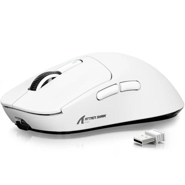 Комп'ютерна мишка ігрова Attack Shark X3 PAW3395 26000 dpi White