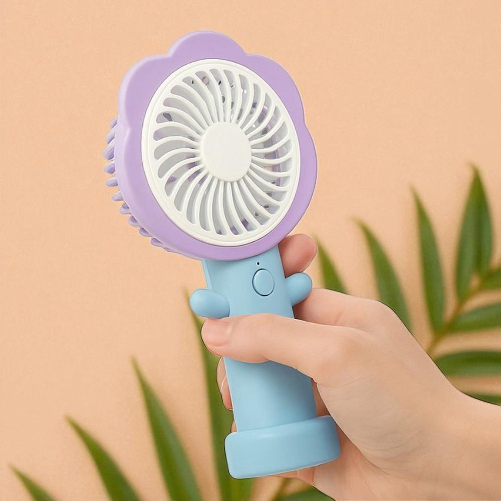 Вентилятор портативный на аккумуляторе и USB Цветок Фиолетовый (51-фио-BT-8861) - фото 3 Вентилятор портативный на аккумуляторе и USB Цветок Фиолетовый (51-фио-BT-8861) - фото 3