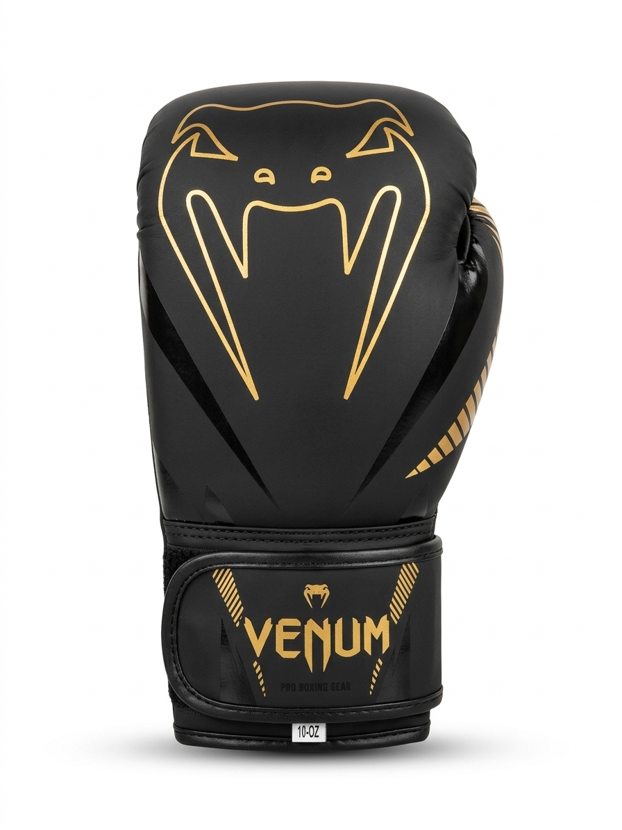 Перчатки боксерские Venum black 12 унций