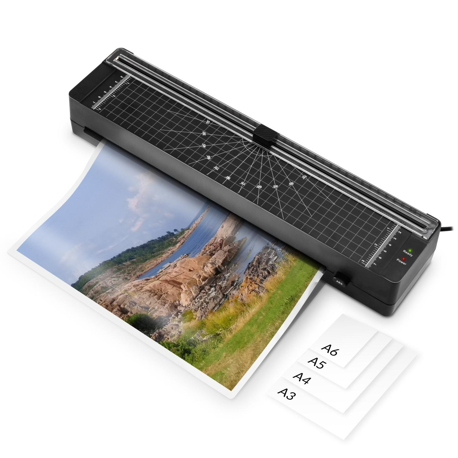 Ламинатор до А3 горячее ламинирование и фольга/триммер точная резка/защита от перегрева