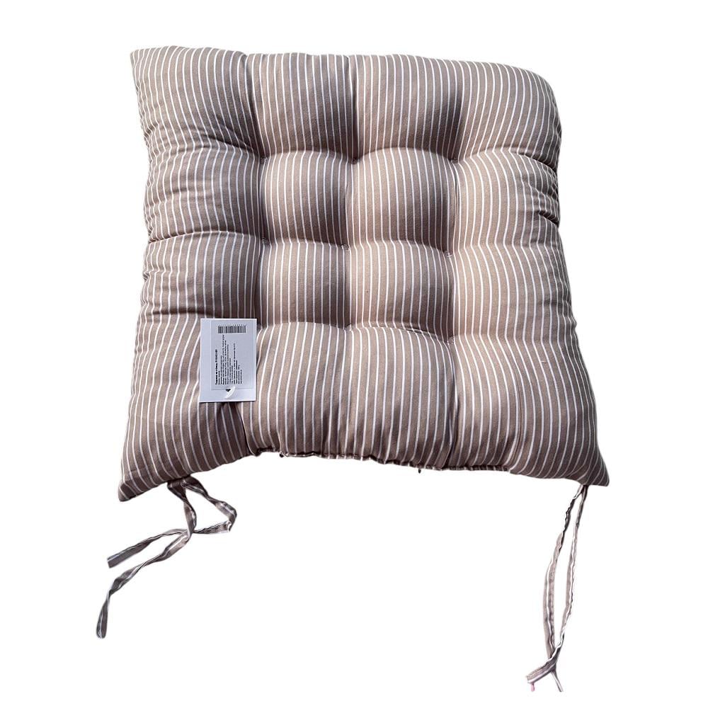 Подушка квадратна на стілець Provence R100493-BR 40 см Сірий з білим (33352660)