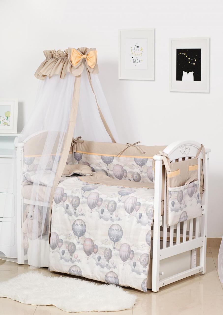 Комплект постельного белья детский Twins Modern ІІ Воздушный шар 8 элементов Бежевый