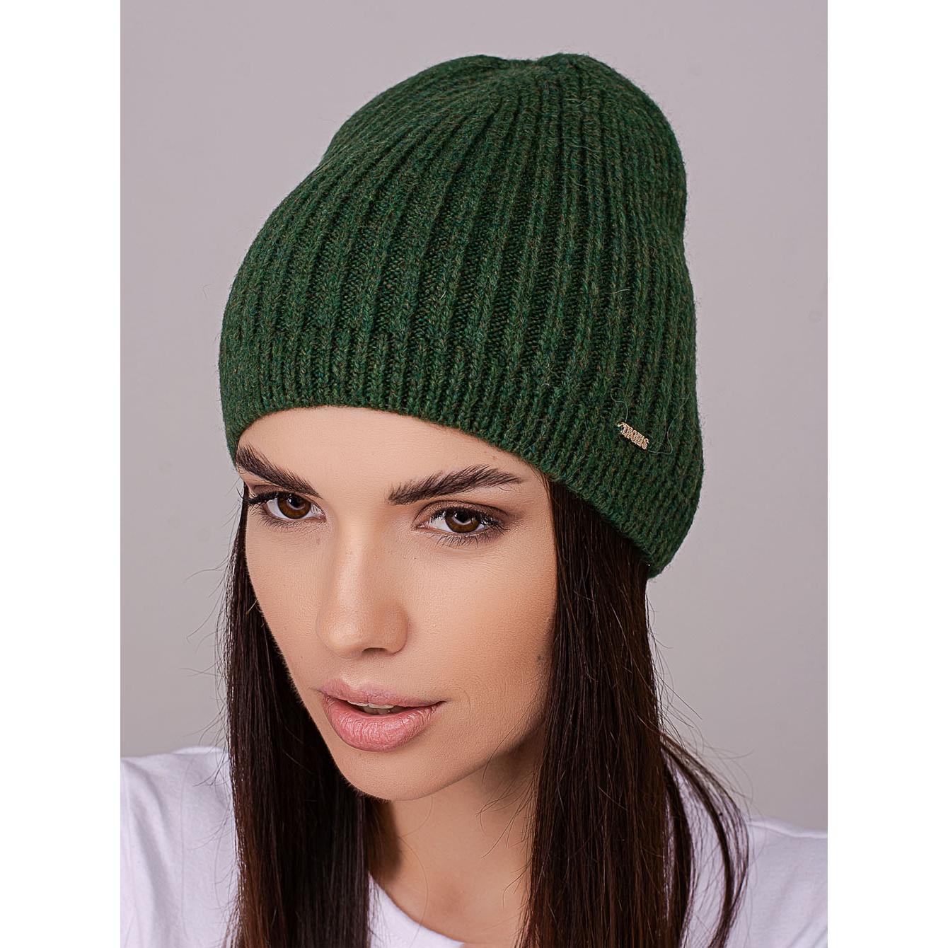 Шапка жіноча Leks ФЛЕШ подовжена без відвороту одинарна з невеликим в'язаним манжетом one size Зелений (258339) - фото 1 Шапка жіноча Leks ФЛЕШ подовжена без відвороту одинарна з невеликим в'язаним манжетом one size Зелений (258339) - фото 1