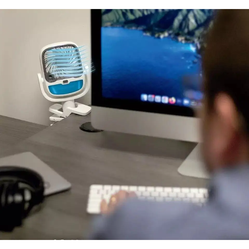 Вентилятор-зволожувач настільний GT-281 на затискачі 3 швидкості акумулятор (2607600287) - фото 5 Вентилятор-зволожувач настільний GT-281 на затискачі 3 швидкості акумулятор (2607600287) - фото 5