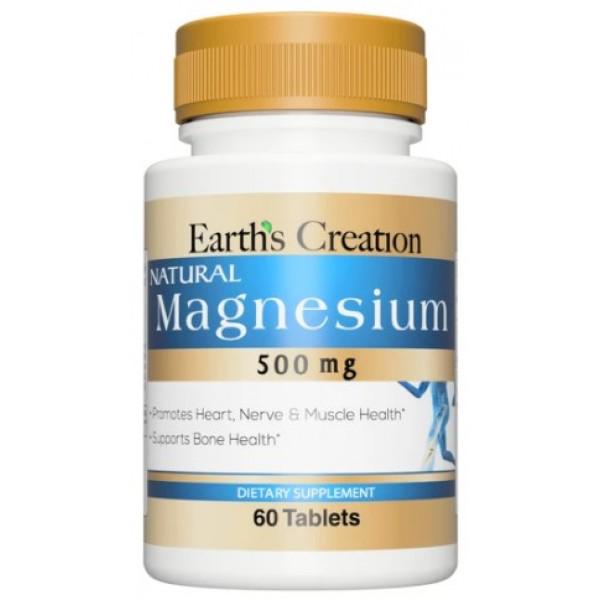 Магній Earth's Creation Magnesium 500 mg 60 tablets