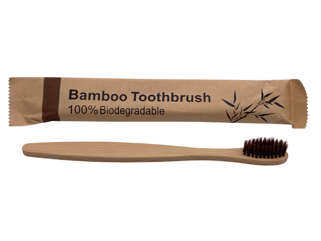 Зубная щетка Pinka Эко бамбуковая Коричневый (2492888743)