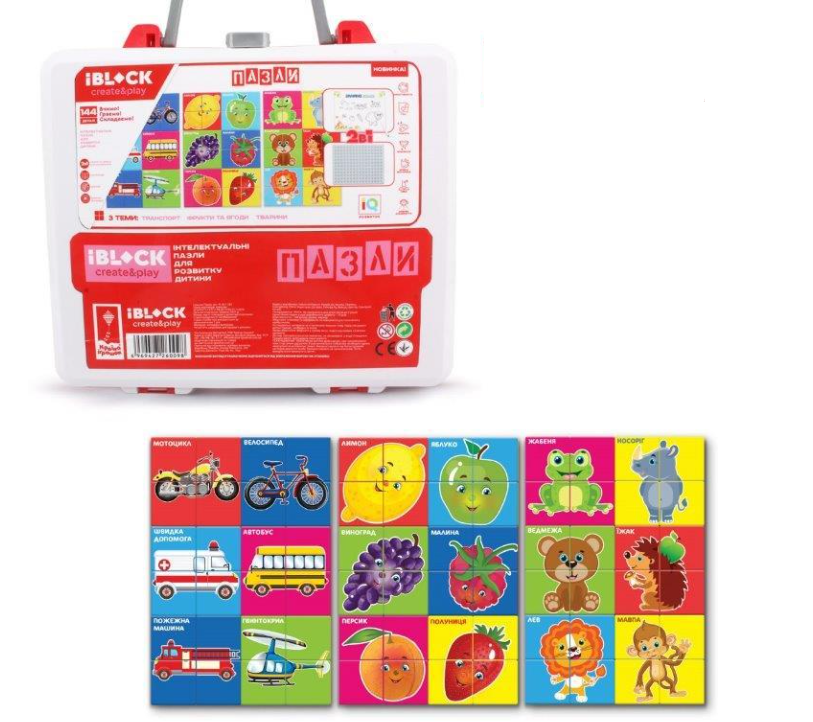 Набор игровой Iblock 2в1 доска для рисования/пазл 144 детали (PL-921-281)