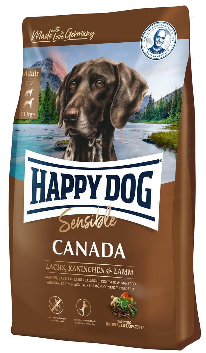 Корм сухой Happy Dog Sensible Canada для молодых и взрослых собак с повышенной чувствительностью к кормам без злаков 11 кг
