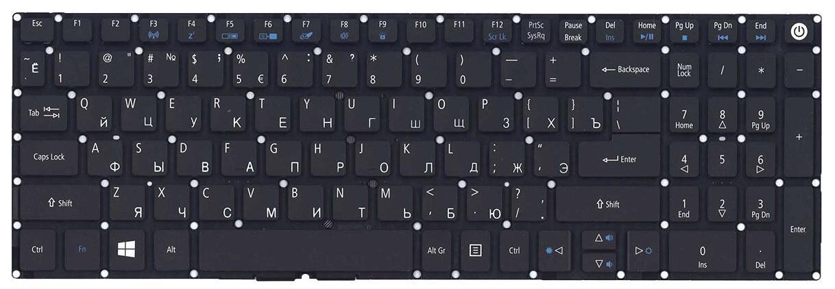 Клавиатура для ноутбука Acer Aspire A315-41 матовая (NK.I1517.007)