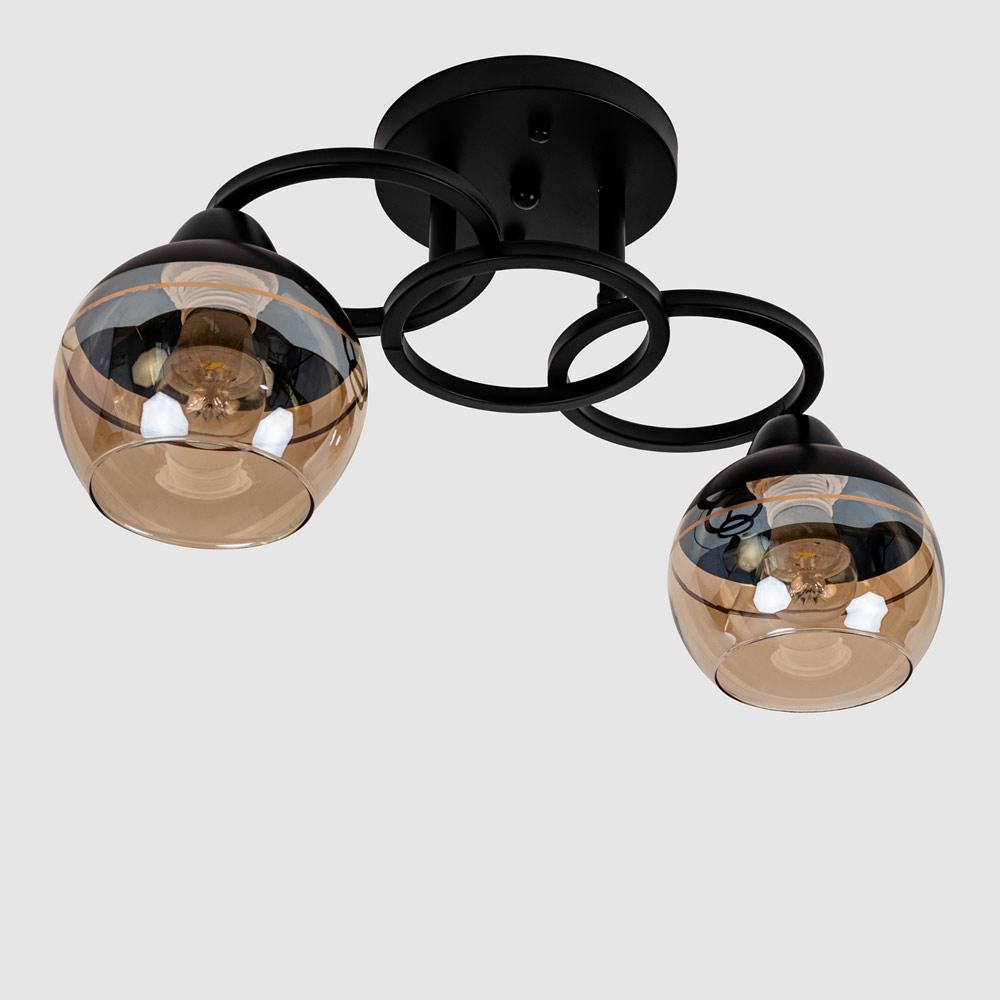 Люстра потолочная Light House SRS-19054/2А Черный/Янтарный 