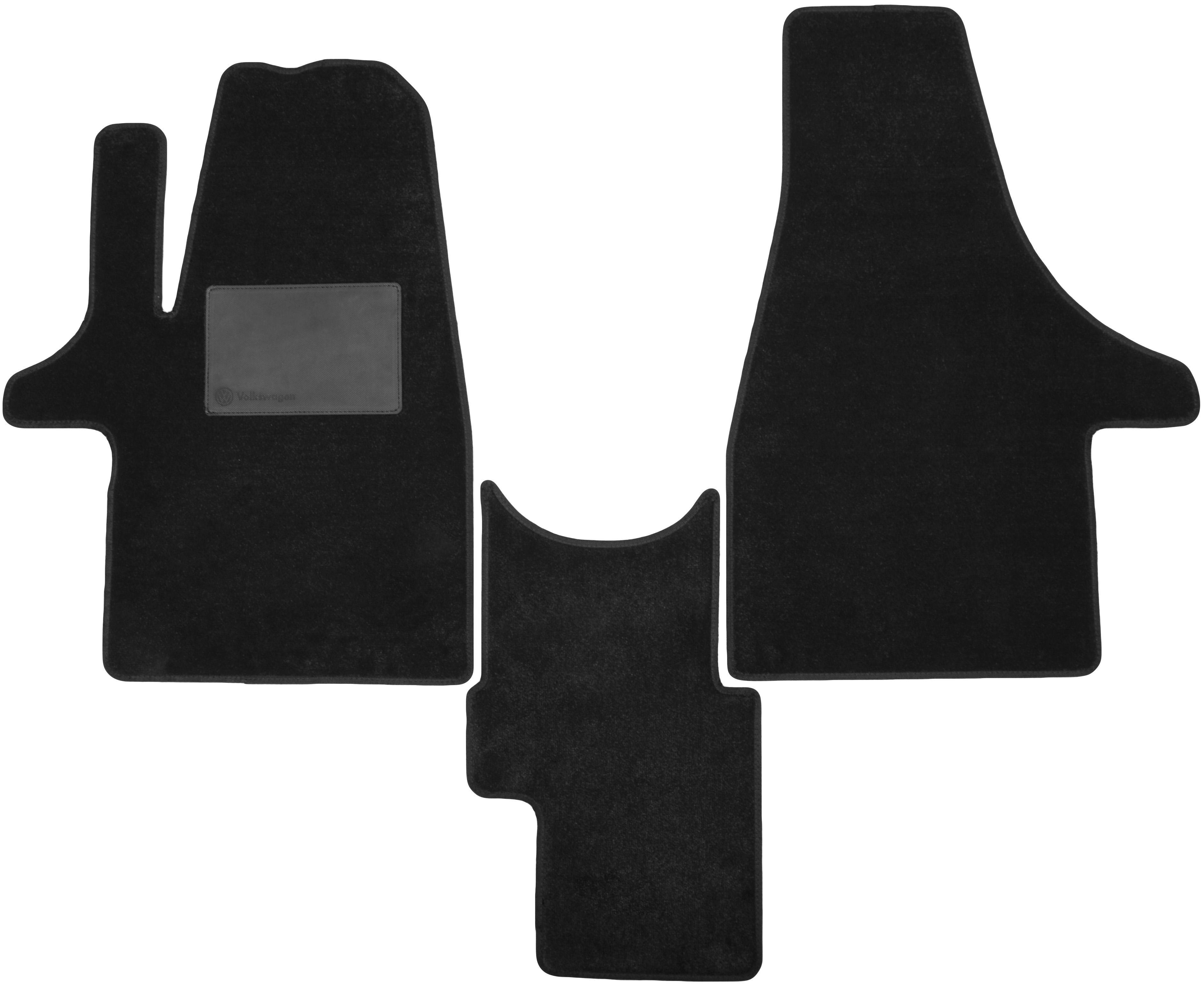 Коврики в салон передние для Volkswagen Transporter T5 '03-15 текстильные Черный (168050)