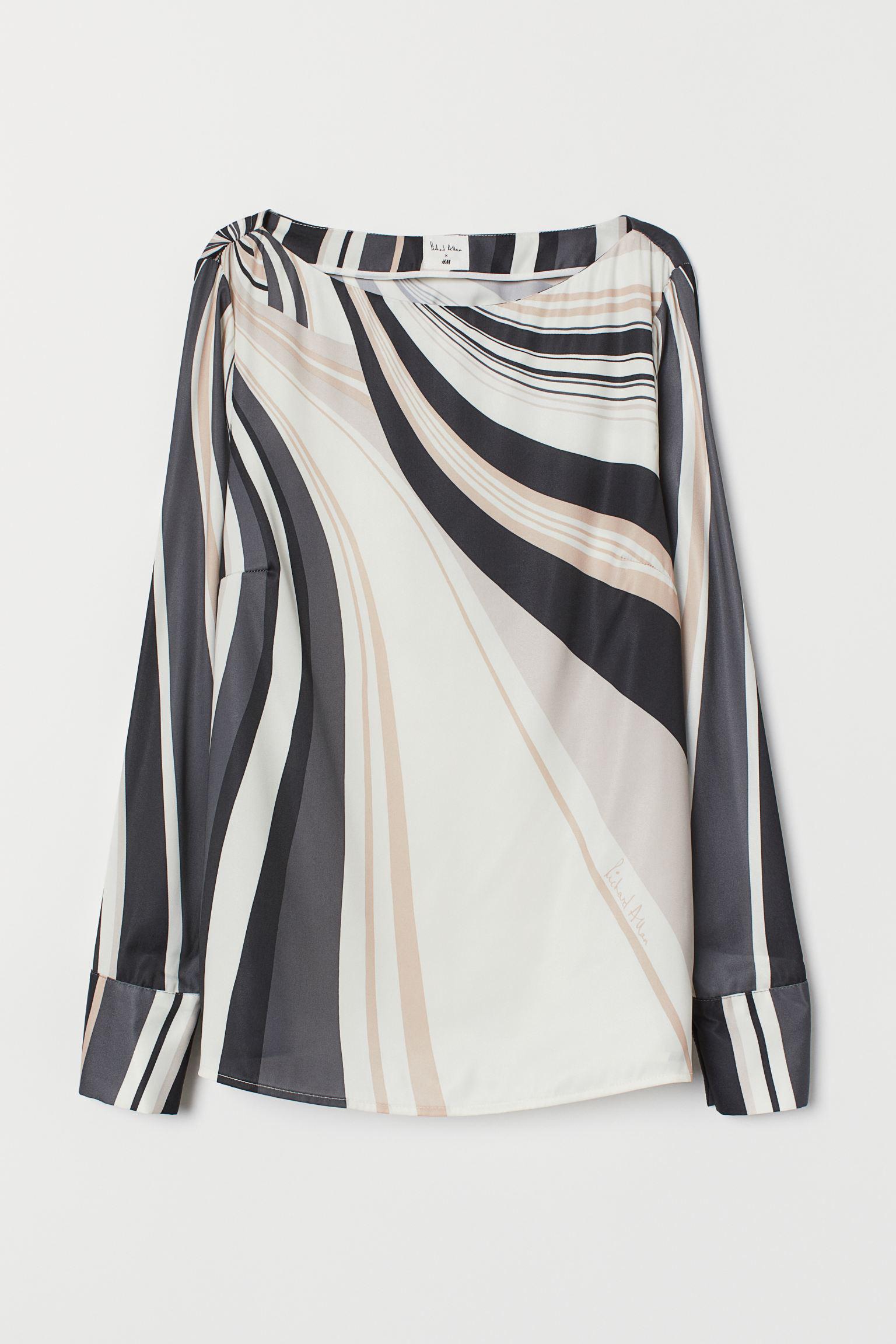 Блуза H&M Полоска р. 32 Бело-черный (4047853160)