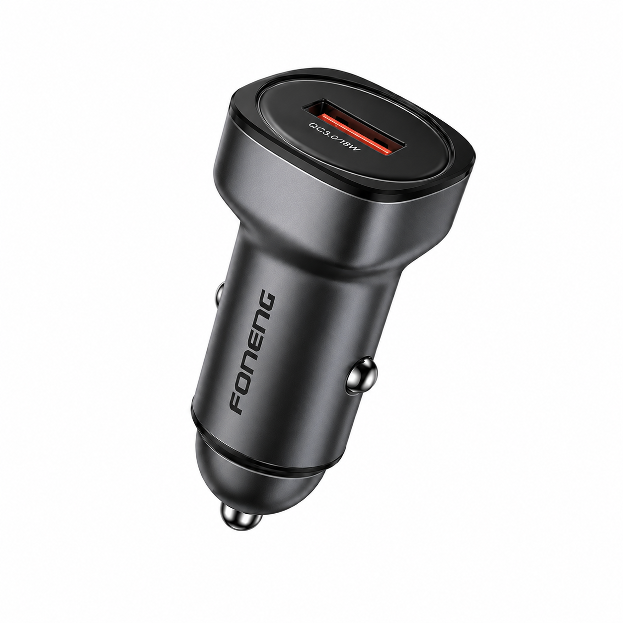Зарядное устройство автомобильное Foneng C21 USB-A Zinc Alloy Car Charger 18W Dark Gray (58192467)