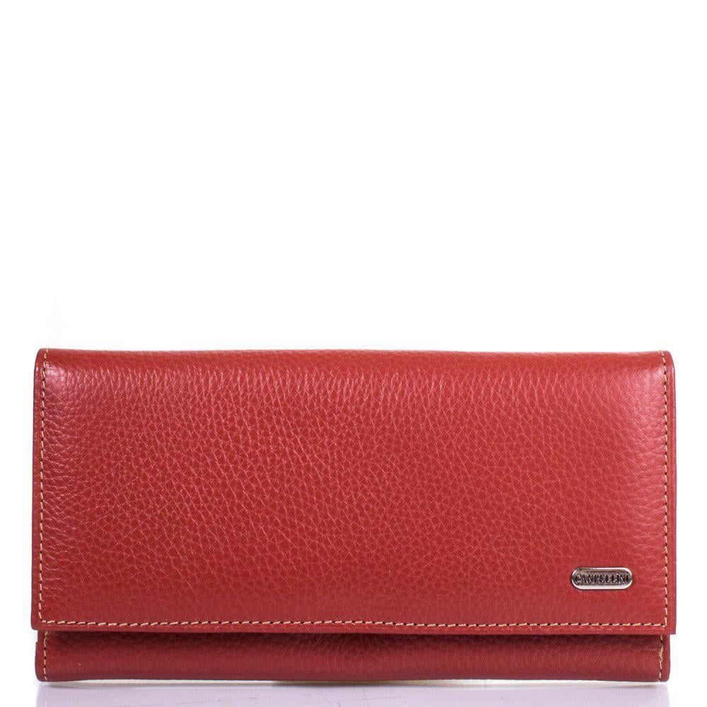 Кошелек женский кожаный CANPELLINI 8900 Красно-оранжевый - фото 2